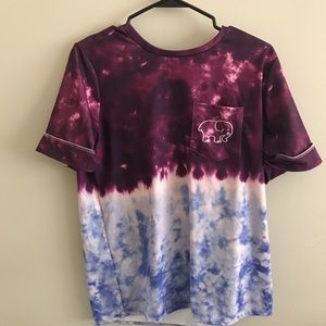 Purple and blue ivory Ella tie-dye T-shirt
